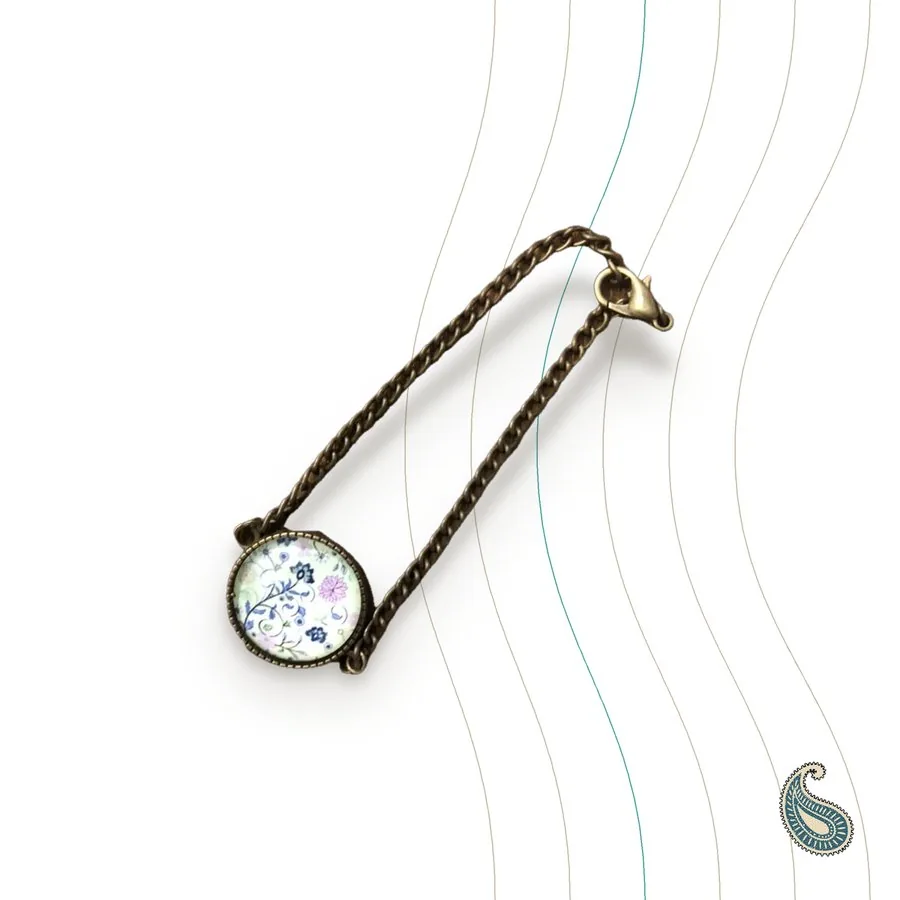 Bronze necklaces and bracelets with domed glass, handmade in Tehran (5 models)