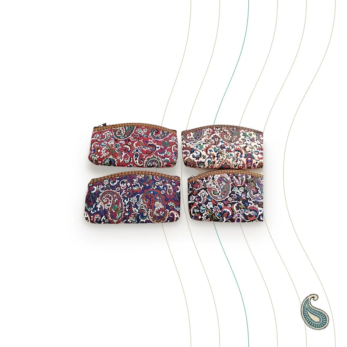 Pochette per trucchi in broccato