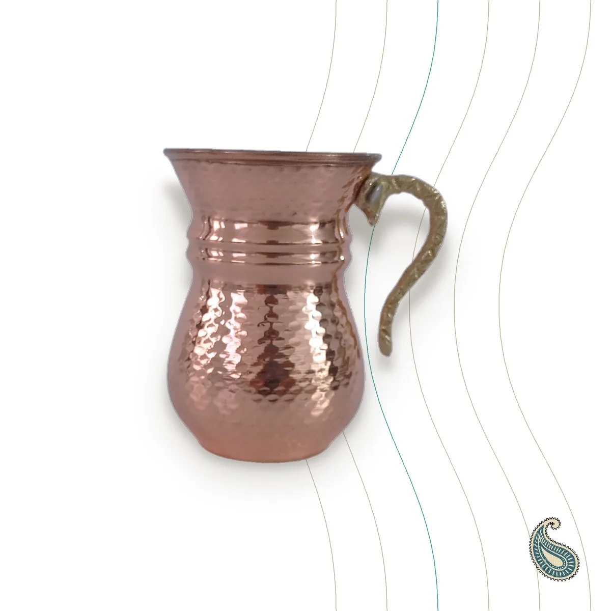 Hand-hammered copper mug